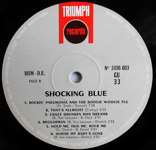 LP Shocking Blue: Beat With Us (Triumph 2496 003) F