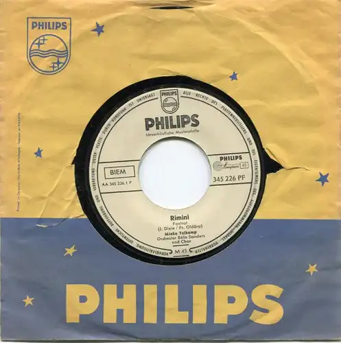 Single Mike Telkamp: Rimini (Philips 345 226 PF) D  Promo