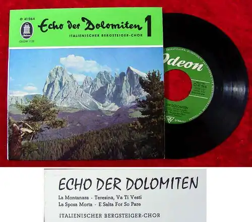 EP Echo der Dolomiten 1 - Italienischer Bergsteigerchor