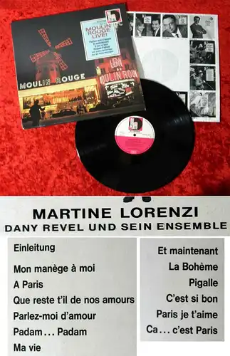 LP Martine Lorenzi: Moulin Rouge Live! (Volksplatte SMVP 6072) D