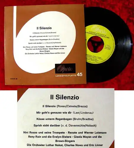 EP Il Silenzio - Nini Rosso Renate & Werner Leismann Gisela Mayen Reny Rain