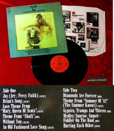 LP Percy Faith: Joy (CBS 64 870) NL 1972