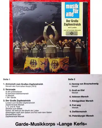 LP Der Große Zapfenstreich mit Locke und 11 beliebte Märsche (Telefunken) D