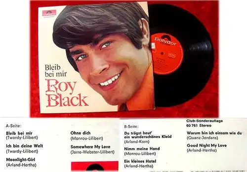 25cm LP Roy Black Bleib bei mir 1968 Clubsonderauflage