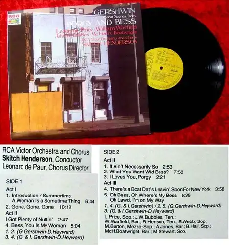 LP Leontyne Price William Warfield Porgy and Bess 1963