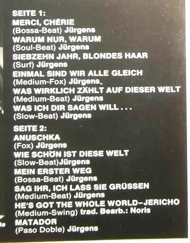 LP Günter Noris spielt Udo Jürgens For Dancing (Hör Zu SHZE 278) D 1968