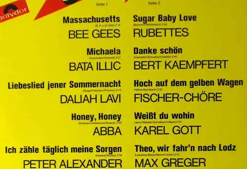 LP Stars und goldene Hits (Polydor 2437 297) D 1975 Abba Bee Gees Rubettes