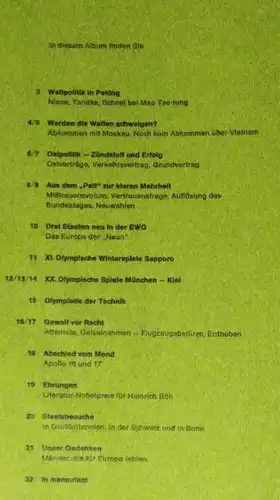 LP 1972 - Chronik eines Jahres (Philips Hardcover)Karin Lieneweg Wolfram Schaerf