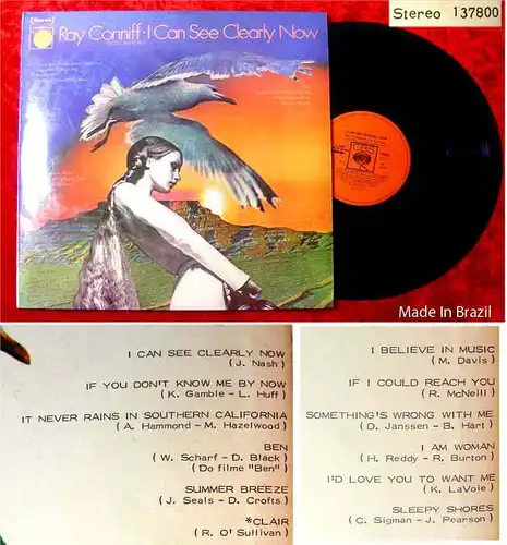 LP Ray Conniff: I can see clearly now (Brasilien 1973)