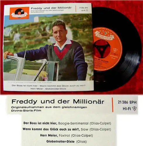 EP Freddy Quinn: Freddy und der Millionär (Polydor 21 386) 1961