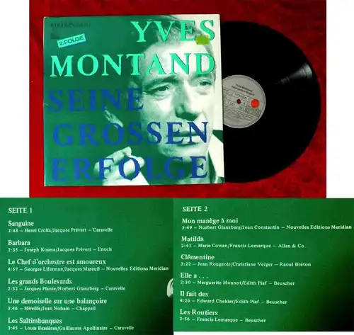 LP Yves Montand: Seine grossen Erfolge 2. Folge (Ariola 204 747-320) D