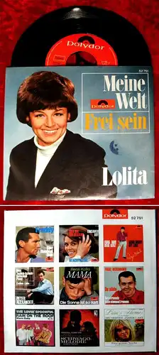 Single Lolita: Meine Welt / Frei sein (Polydor 52 751) D 1966 w/ Hans Last
