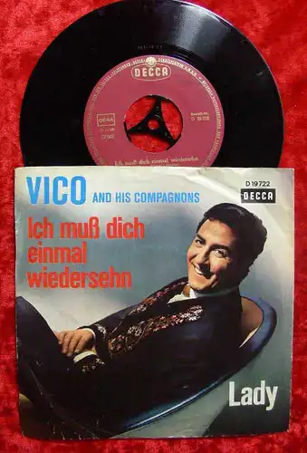 Single Vico Torriani & His Compagnons: Ich muss Dich einmal wiedersehn (Decca) D