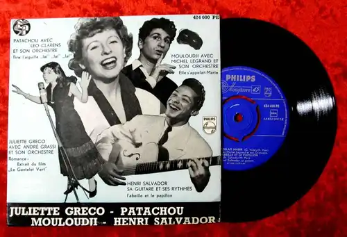 EP Juliette Greco Henri Salvador Patachou Moloudji (Philips 424 000 PE) NL
