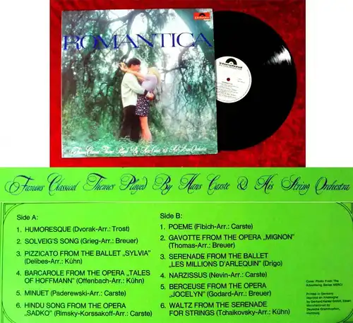 LP Hans Carste & His String Orchestra: Romantica (Polydor 184 155) D Promo