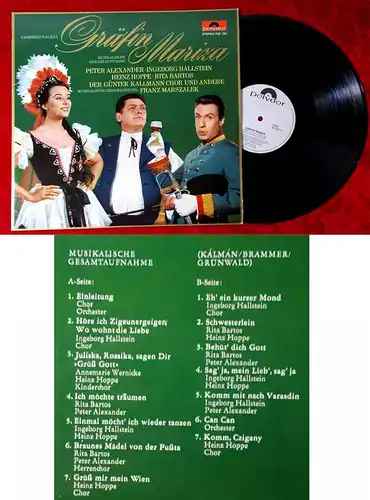 LP Gräfin Mariza - Musikalische Gesamtaufnahme (Polydor 249 281) D 1972 Promo