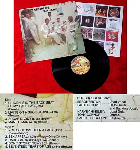 LP Hot Chocolate: Man to Man (Big Tree BT 89519) US 1976