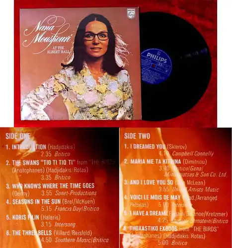 LP Nana Mouskouri: At The Albert Hall (Philips 9101 006) UK 1974