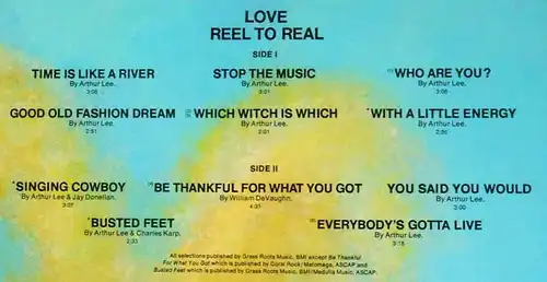 LP Love w/ Arthur Lee: Reel to Real (RSO SO 4084) US 1974