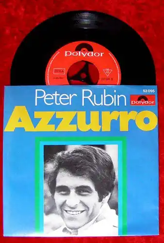 Single Peter Rubin: Azzurro (Polydor 53 095) D 1968 Musterplatte