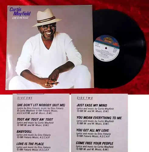 LP Curtis Mayfield: Love Is The Place (Bellaphon 260-16-012) D 1981