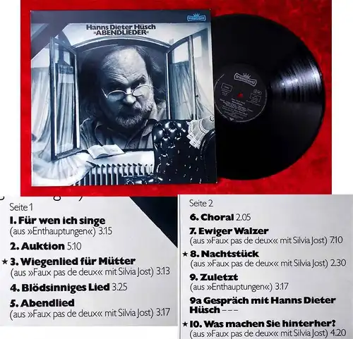 LP Hanns Dieter Hüsch: Abendlieder (Intercord 160 060) D 1976