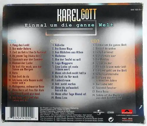 3CD Box Karel Gott: Einmal um die ganze Welt (Polydor) 1999