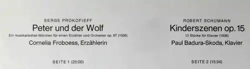 LP Cornelia Froboess: Peter und der Wolf (Intercord 708-09 MH) D