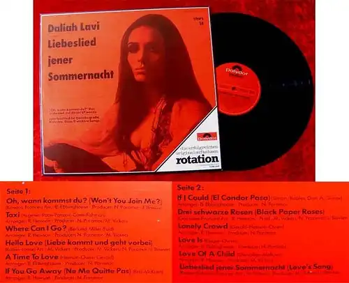LP Daliah Lavi Liebeslied jener Sommernacht Rotation 19