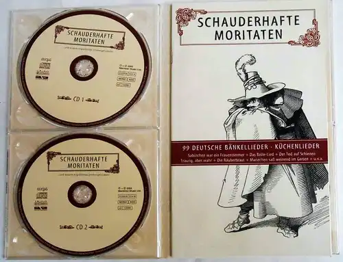 4CD Set Schauderhafte Moritaten 99 Bänkel- & Küchenlieder /  24seitiges Booklet