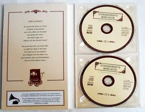 4CD Set Schauderhafte Moritaten 99 Bänkel- & Küchenlieder /  24seitiges Booklet