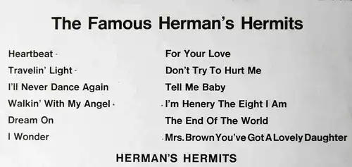 LP Hermans Hermits: The Famous (Volksplatte SMVP 6104) D