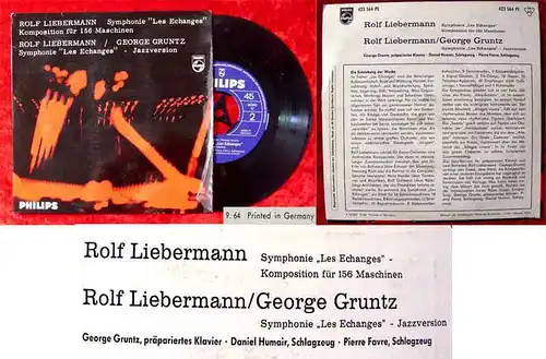 EP George Gruntz: Symphonie Les Echanges Jazzversion (Rolf Liebermann) D 64