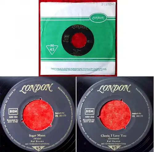 Single Pat Boone Sugar Moon (London DL 20 175) D