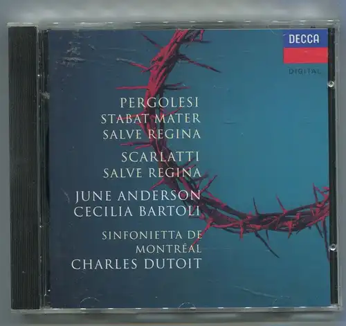 CD Pergolesi Stabat Mater / Scarlatti Salve Regina June Anderson Cecilia Bartoli