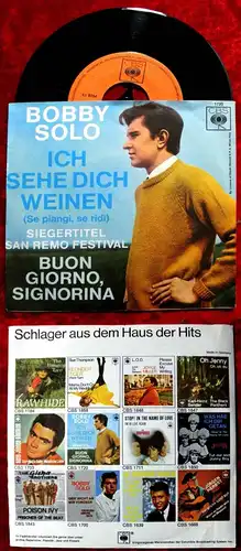 Single Bobby Solo: Ich sehe Dich weinen (San Remo 1965) CBS 1720