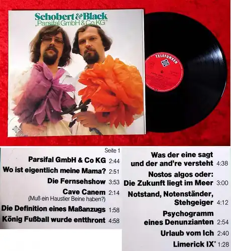 LP Schobert & Black: Parsifal Gmbh & Co KG (Telefunken 622045 AS) D 1974