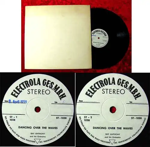 LP Ray Anthony: Dancing Over The Waves (Electrola ST 1028) Weissmuster Promo
