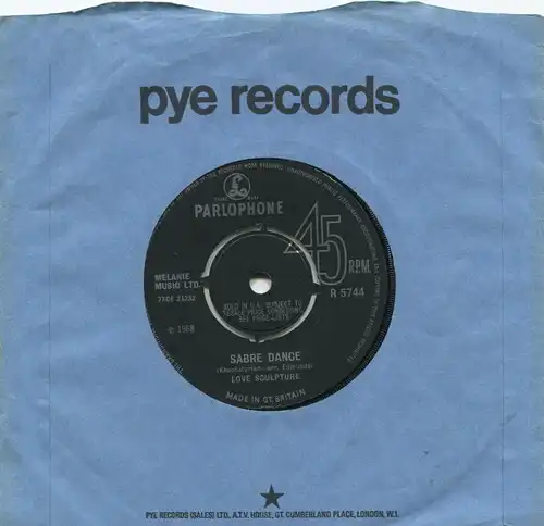 Single Love Sculpture: Sabre Dance (Parlophone R 5744) UK 1968