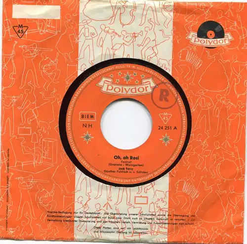 Single Jack Terry: Oh Oh Rosi (Polydor 24 251) D