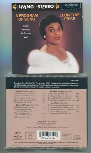 CD Leontyne Price: A Program of Song (RCA Living Stereo) D 1993