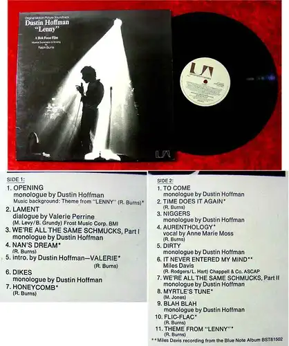 LP Lenny -  Soundtrack -  Dustin Hoffman Miles Davis