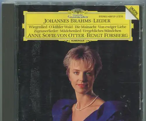 CD Anne Sofie Von Otter:  Brahms Lieder (DGG) 1990