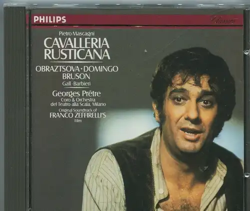 CD Mascagni: Cavalleria Rusticana Obratzsova Domingo (Zefirelli Soundtrack) 1985
