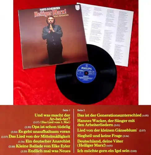 LP Hans Scheibner: Heiliger Marx! Neue Lästerlieder (Philips 6305 345) D 1977