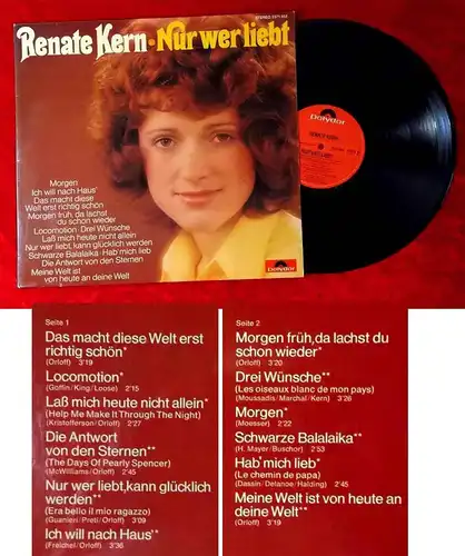 LP Renate Kern: Nur wer liebt (Polydor 2371 352) D 1973