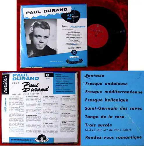 25cm LP Paul Durand Joue Paul Durand 2 (Polydor 530 028) F