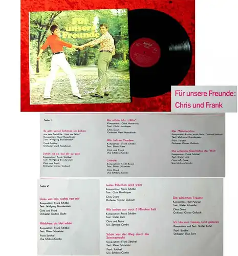 LP Frank Schöbel & Chris Doerk: Für unsere Freunde (Amiga 855 246) DDR 1971