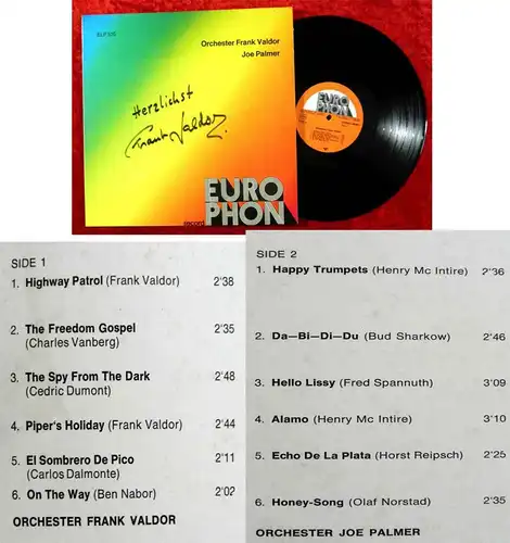LP Frank Valdor / Joe Palmer (Europhon ELP 515) Signiert von Frank Valdor