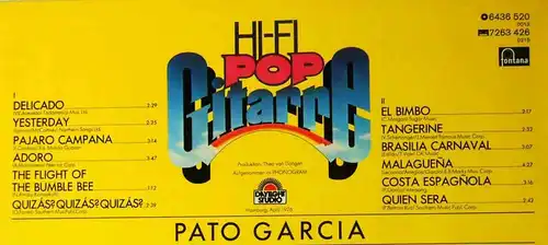 LP Pato Garcia: HiFi Pop Gitarre (Fontana 6436 520) D 1978